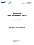 SpectroLink Setup and Operation Manual