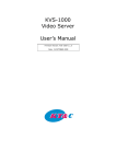 KVS-1000 Video Server User`s Manual