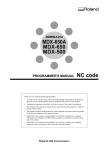 Programmer`s Manual - NC Code