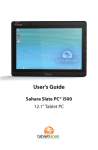 TabletKiosk Sahara Slate PC i500 User`s Guide