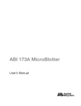 Manual: ABI 173A MicroBlotter
