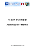 Replay T1 Box Administrator Manual