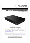 Micca MPLAY-HD 1055 User Manual
