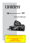 Uniden BEARCAT880 Manual