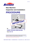 New Machine Inspection and Installation PROCEDURE for