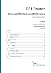 Honeywell PLC Gateway (PLCG) setup