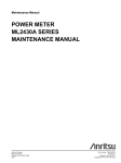 POWER METER ML2430A SERIES MAINTENANCE MANUAL