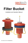 Geotech Filter Bucket Installation and Operation Manual