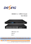 NDS3208 8 in 1 MPEG-2 Encoder User`s Manual