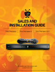 SALES AND INSTALLATION GUIDE