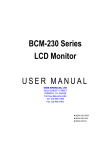 BCM-230 Series LCD Monitor-User Manual-V010000