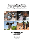 "Wechiau Lighting Initiative - Interim Report," NCRC, July, 2007