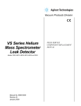 VS Series Helium Mass Spectrometer Leak Detector