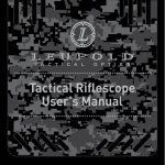 Tactical Riflescope User`s Manual