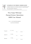 Very Large Telescope Paranal Science Operations MIDI User Manual