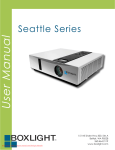 Boxlight Seattle X40N LCD x3 Projector User Guide Manual