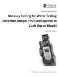 Mercury Testing for Water Testing Detection Range