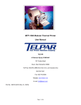 MTP-1500 Modular Thermal Printer User Manual