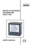 METER OF NETWORK PARAMETERS ND10 TYPE