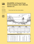 WinXSPRO, A Channel Cross Section Analyzer, User`s Manual