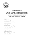 project manual project plans and specifications public health