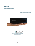 EMX32 16-Channel IP Decoder Quick Installation Guide