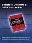 Edelbrock QwikData 2 Quick Start Guide