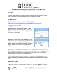 Health and Safety Requirements User Manual