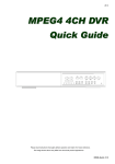 MPEG4 4CH DVR Quick Guide