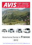 Motorhome Rental in France 2012