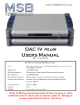 Platinum DAC IV Manual