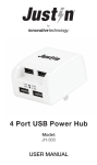 4 Port USB Power Hub SPECIFICATIONS