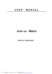 USER MANUAL SPDIF 4x2 Matrix Model No
