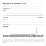 ASUS Warranty Information Form