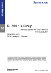Renesas Starter Kit for RL78/L13 User`s Manual