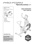 BIKE EXERCISER User`s Manual
