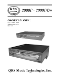 Owners Manual - QRS Music Technologies