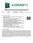 Upgrade to Kaspersky Internet Security 2016 1 User at Fry`s