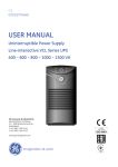 User manual GE DE VCL Series 400-1500