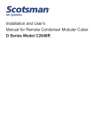 Installation and User`s Manual for Remote Condenser Modular