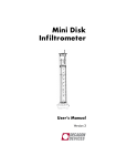 Mini Disk Infiltrometer User`s Manual