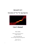 Arvert 4.1 manual - Earth and Environmental Sciences