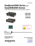 DaqBook/2000 Series and DaqOEM/2000 Series