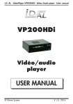 USER MANUAL VP200HDi - ID-AL