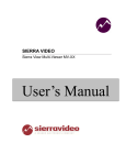 SierraView MV-xx Manual