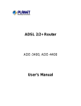 ADSL 2/2+ Router User`s Manual