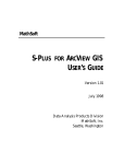 S-Plus for ArcView GIS User`s Guide