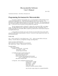 MicroController Software User`s Manual