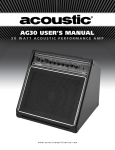 AG30 USER`S MANUAL - Acoustic Amplification