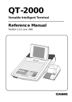 Casio QT-2000 Reference User Manual